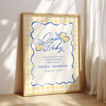Ciao Baby Amalfi Zitronen Blau & Gelb Baby Shower