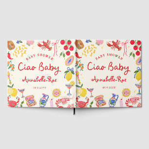 Ciao Baby Baby Shower Personalisiert Italienisch g Gästebuch