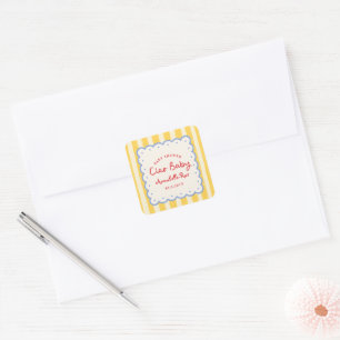 Ciao Baby Baby Shower Personalisiert Italienisch g Quadratischer Aufkleber