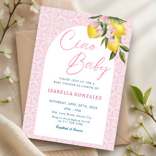 Ciao Baby Bambina Amalfi Italienische Babydusche Einladung