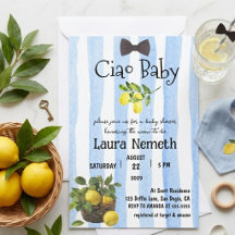 Ciao Baby Blau Gestreift Lemon Boy Babyparty