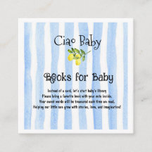 Ciao Baby Blau gestreifte Zitronen Bücher für Baby
