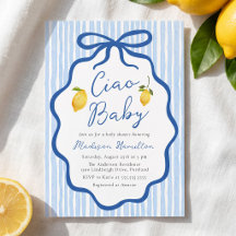 Ciao Baby Blue Italienische Baby Shower mit Zitron