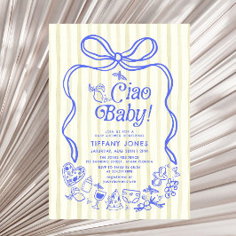 Ciao Baby Blue Yellow Italian Lemons Baby Showroom Einladung