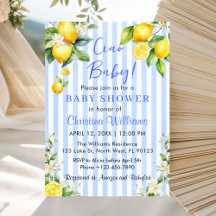 Ciao Baby Citrus Lemon Babyparty-Einladung