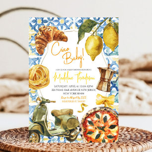 Ciao Baby Citrus Lemon Italienisches Thema Kinderd Einladung