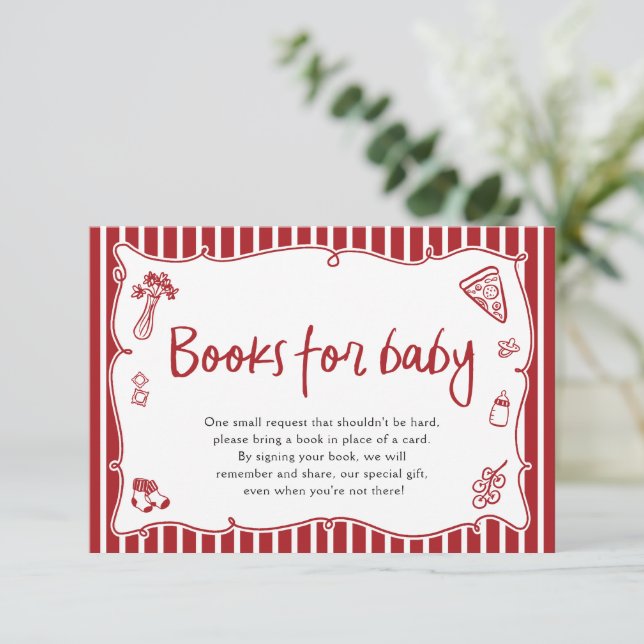 Ciao Baby Italian Baby Shower Books For Baby Game Einladung (Stehend Vorderseite)
