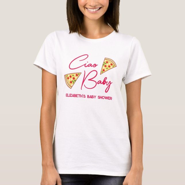 Ciao Baby Italian Baby Shower T-Shirt (Vorderseite)