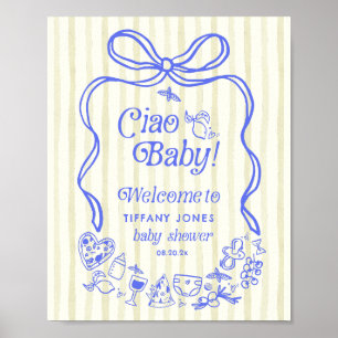 Ciao Baby Italian Lemons Baby Dusche Begrüßungszei Poster
