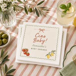 Ciao Baby Italian Market Babyparty Serviette