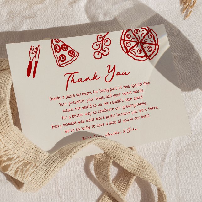 Ciao Baby Italian Pizza Baby Dusche Dankeskarte (Von Creator hochgeladen)