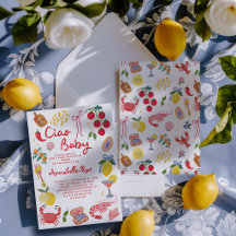 Ciao Baby Italienische Babyparty Pink Rot Italieni