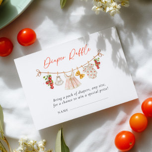 Ciao Baby Italienische Babyparty-Windel-Raffel Begleitkarte