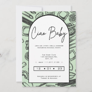 "Ciao Baby" Italienische Pasta zum Baby kochen Einladung