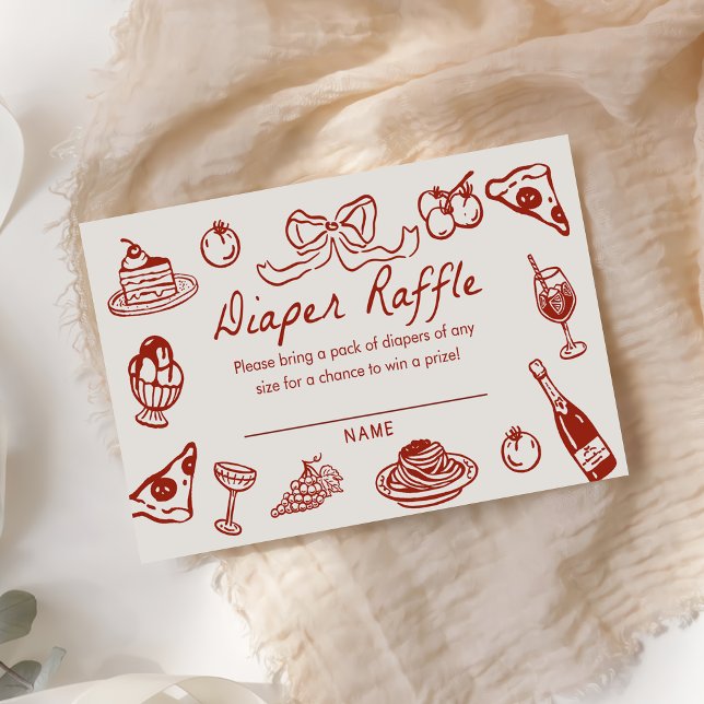 Ciao Baby Italienische Pizza Baby Dusche Windel Ra Begleitkarte (Von Creator hochgeladen)