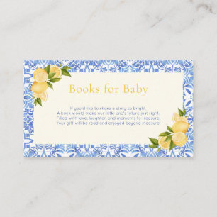 Ciao Baby Italienische Zitrone Baby Shower Bücher Begleitkarte