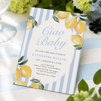 Ciao Baby Lemon Blue Babyparty-Einladung Einladung