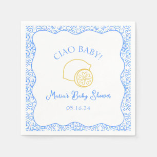 Ciao Baby! Lemon Blue Italian Baby Dusche Serviette