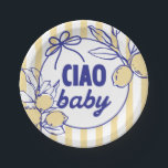 CIAO BABY Lemon Mediterranes Amalfi Pappteller<br><div class="desc">Ciao,  BABY! Genießen Sie Ihre sommerliche Babydusche stilvoll mit unseren lustigen,  whimsical la dolce vita mediterran inspiriert Baby Dusche Einweg-Tellern.</div>