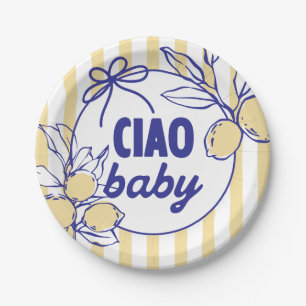 CIAO BABY Lemon Mediterranes Amalfi Pappteller
