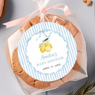 Ciao Baby Lemon Themen Baby Shower  Runder Aufkleber