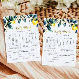 Ciao Baby Lemon Wreath Predictions Game Card 
