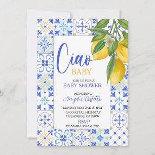 Ciao Baby Shower Amalfi-Küste Zitrone Einladung