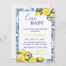 Ciao Baby Shower Italienische Zitrone Amalfi-Küste Einladung