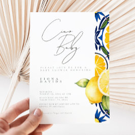 Ciao Baby Shower Lemon thematische Dusche Einladung