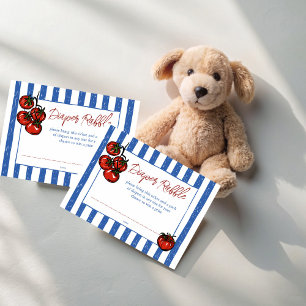 Ciao Baby Tomate Italienische Babyparty-Windel-Ver Begleitkarte