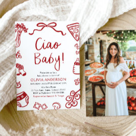 Ciao Baby Whimsical Italienische Pizza Niedlich Ba Einladung