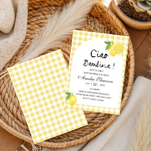 Ciao bambina Italienische Zitrone Baby Shower Einladung