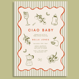 Ciao Bambino Baby Shower Einladungsvorlage Einladung
