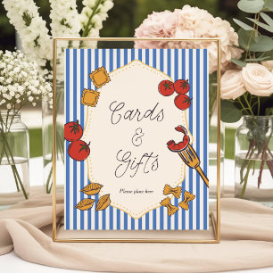 Ciao Bambino Blaue italienische Karten & Geschenke Poster