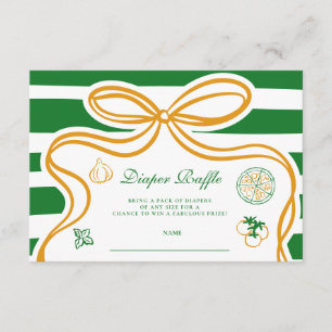 Ciao Bambino Green Italian Baby Shower Begleitkarte