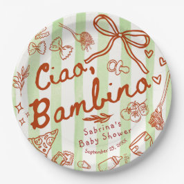 Ciao Bambino Green Pappteller