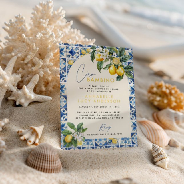 Ciao Bambino Grieche Zitronenbrause Einladung (Von Creator hochgeladen)