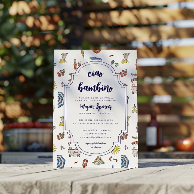 Ciao Bambino Italienische Babydusche Einladung (Von Creator hochgeladen)