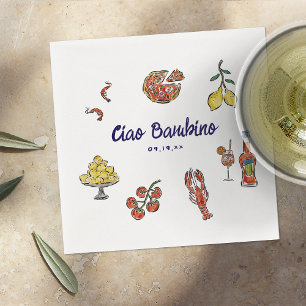Ciao Bambino Italienische Mediterrane Babyparty Serviette