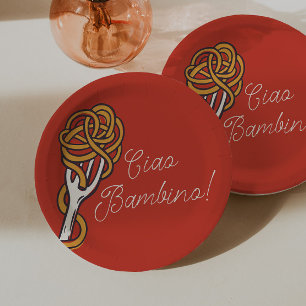 Ciao Bambino Italienische Pasta Sommer-Baby-Party Pappteller