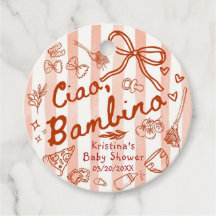 Ciao Bambino Rot/Rot Gefallen-Tags
