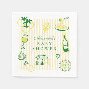 Ciao Bambino Yellow Stripe Baby Dusche Serviette