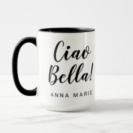 Ciao Bella Black Script Italienische Tasse