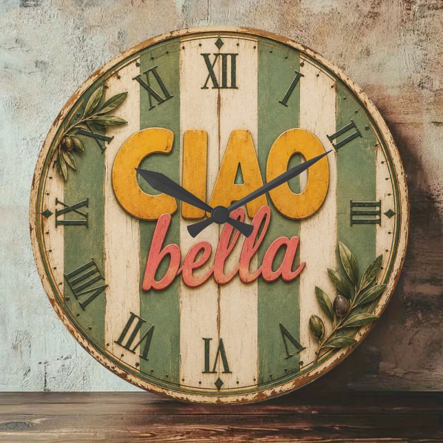 Ciao Bella Italian Rustic Kitchen Große Wanduhr (Von Creator hochgeladen)