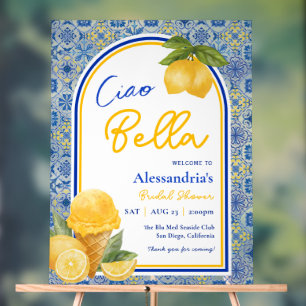 Ciao Bella Italian Tile Lemon Gelato Brautparty Acrylschild