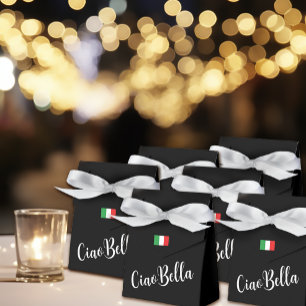 Ciao Bella Italienisch Elegantes Script Black Geschenkschachtel