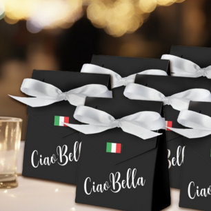 Ciao Bella Italienisch Elegantes Script Black Geschenkschachtel