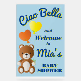 Ciao Bella Junge Babydusche Acrylschild