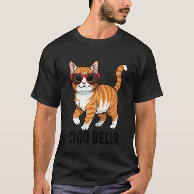 Ciao Bella Katze T-Shirt (Vorderseite)