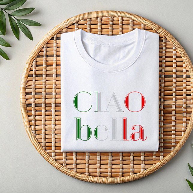 Ciao Bella | Kokettes italienisches Phrase-Shirt f T-Shirt (Von Creator hochgeladen)